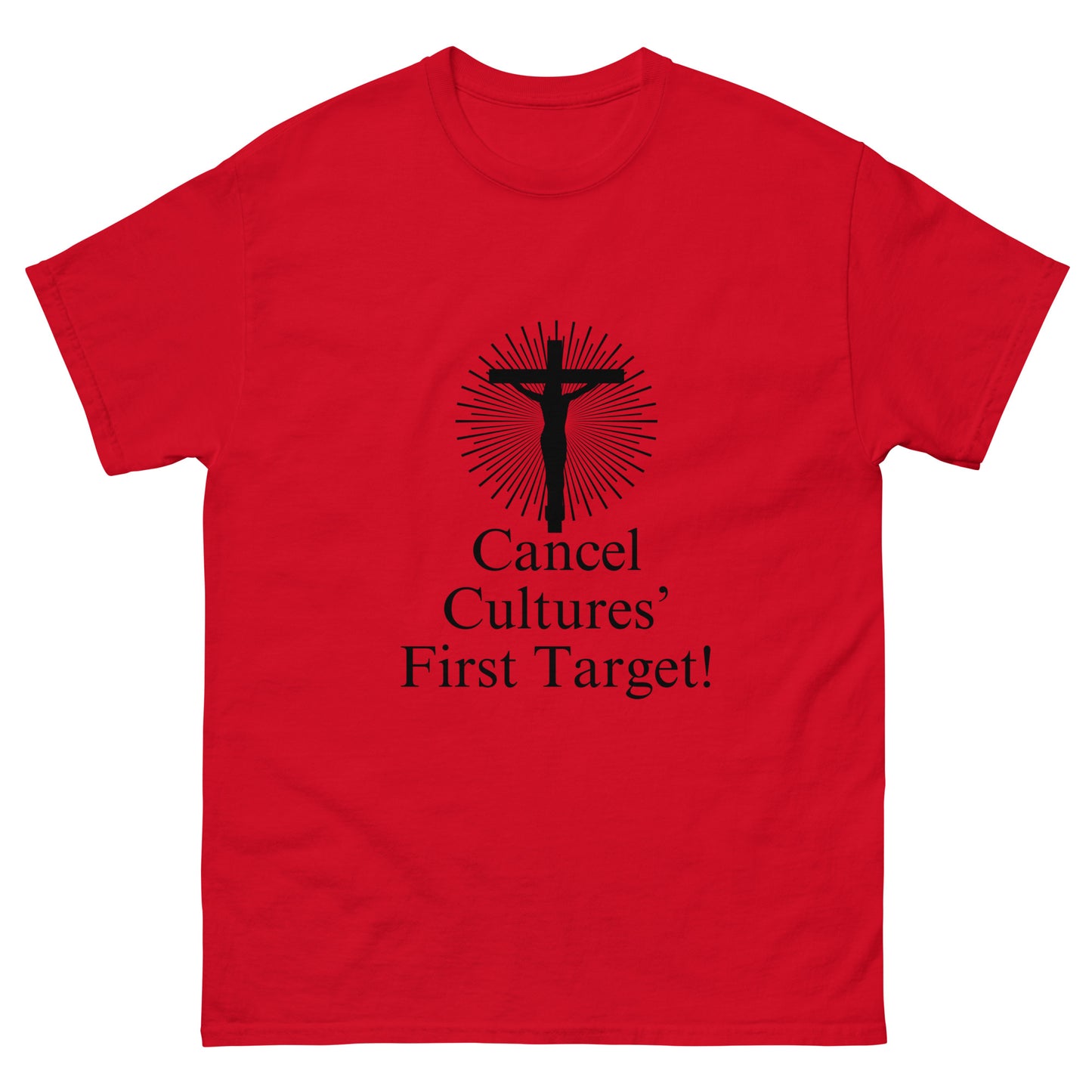 Cancel Culture First Target T-Shirt with Cross, Patriotic Christian Shirt, Stand Against Cancel Culture